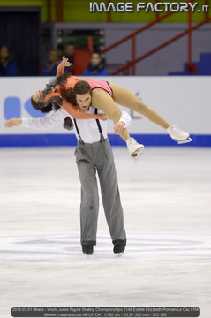 2013-03-01 Milano - World Junior Figure Skating Championships 2148 Estelle Elizabeth-Romain Le Gac FRA